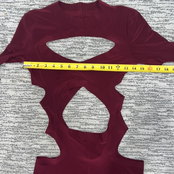 New Norma Kamali Long Sleeve Aztec Catsuit in Plum XS - Picture 9 of 16